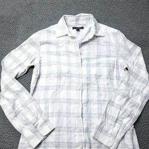 Banana Republic Soft Wash Button Shirt Multicolor Womens S Small Long Sleeve